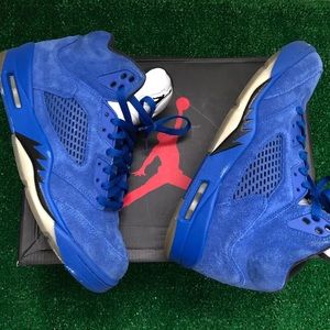 Jordan 5 blue suede size 8.5
